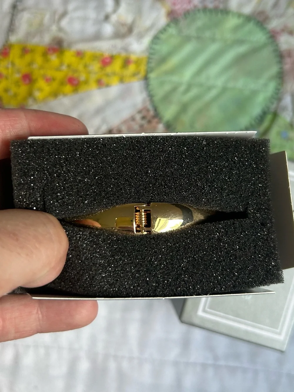Liz Claiborne Gold-Tone Bracelet with Magenta Oval Stones